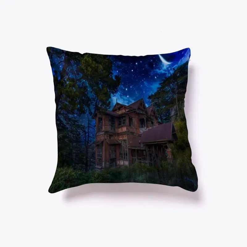 Haunted House Pillow 